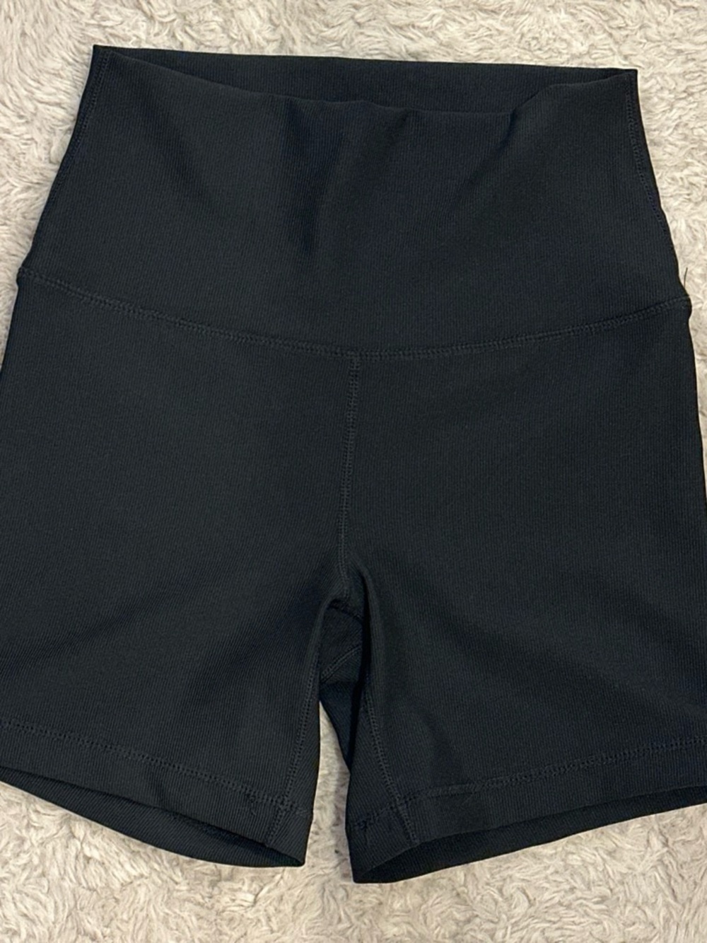 Reflex High-Waist Black Bike Shorts